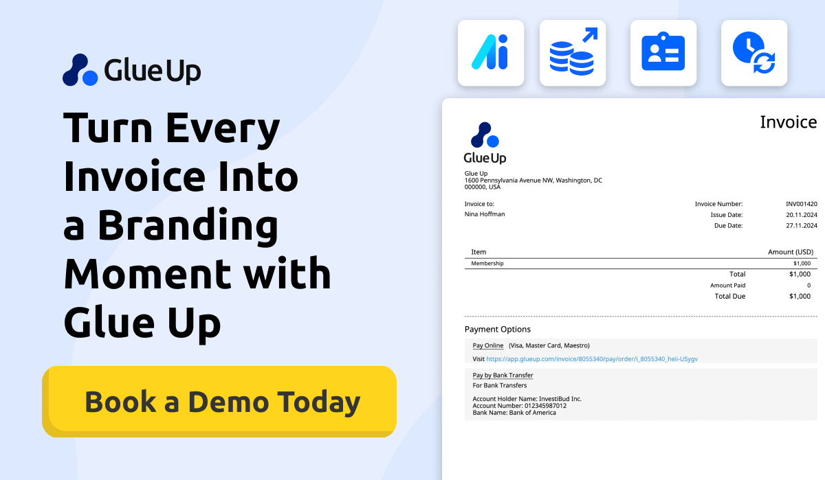 Turn Every Invoice into a Branding Moment with Glue Up