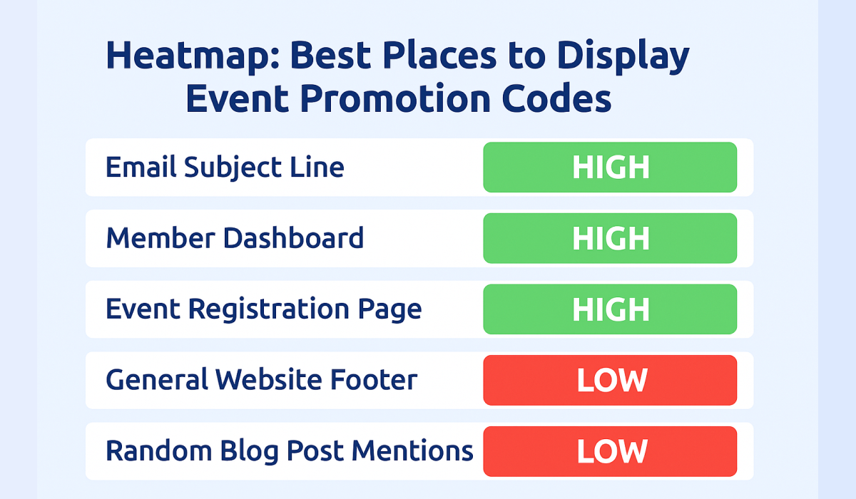 The Best Places to Display Event Promotion Codes - event promotion code