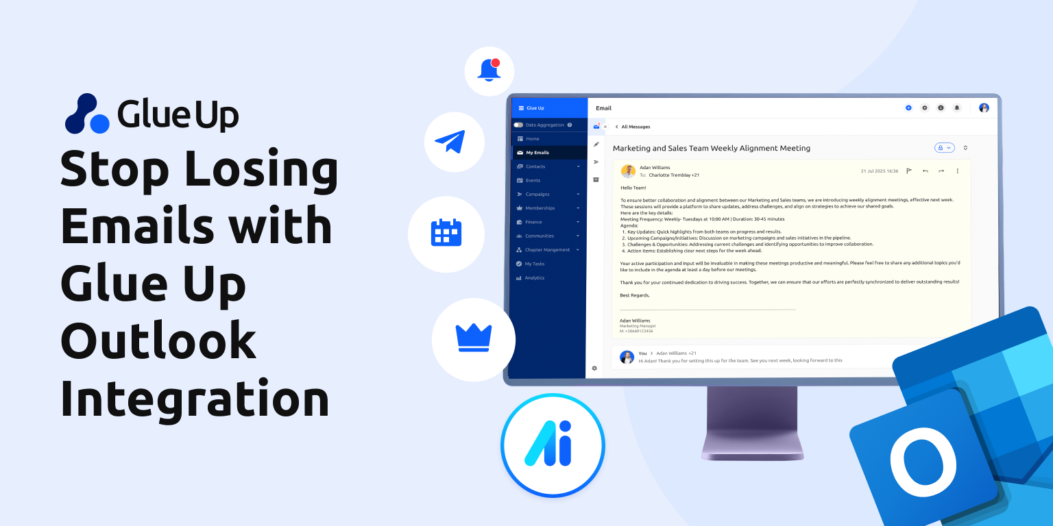 Glue Up Outlook Integration Stops Email Loss