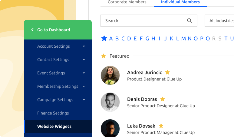 membership widget