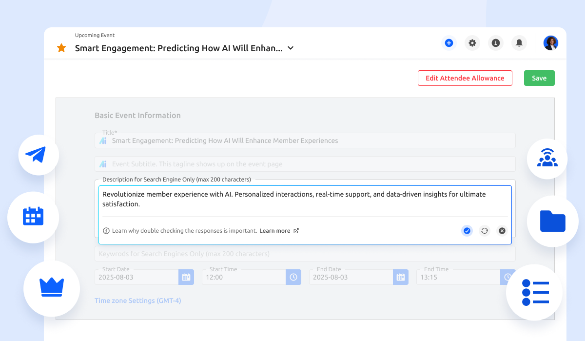 Glue Up Ecosystem Event Focus - AI for event management