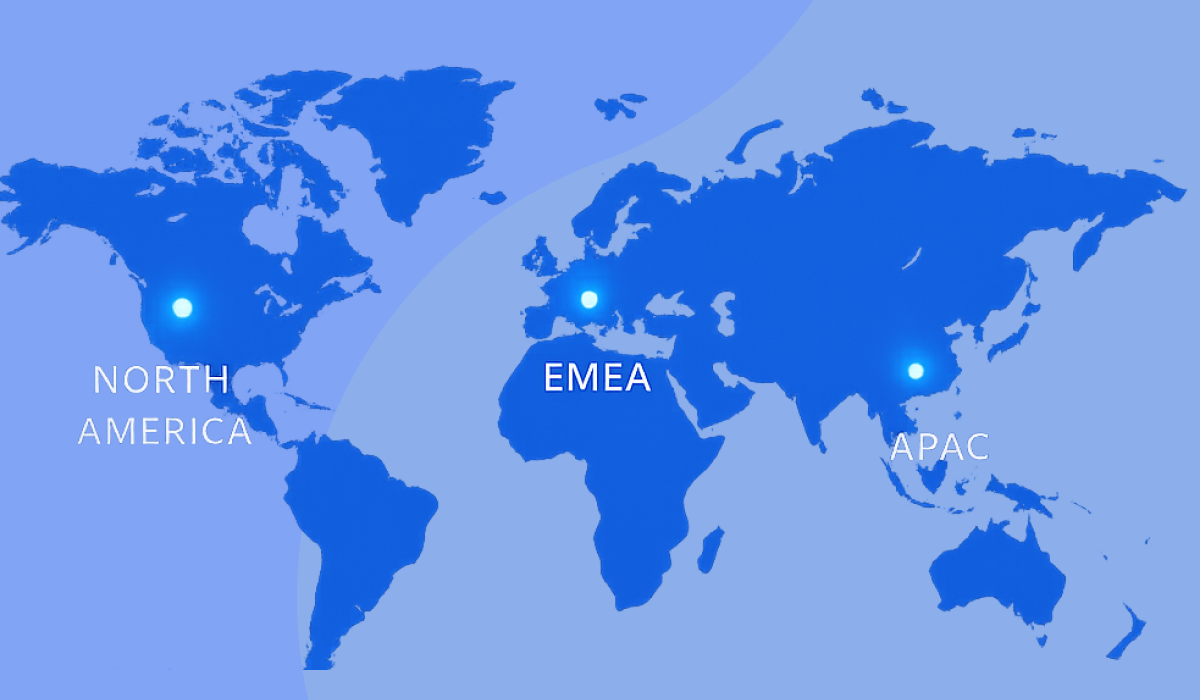 Global Support Reach Map - membership management software