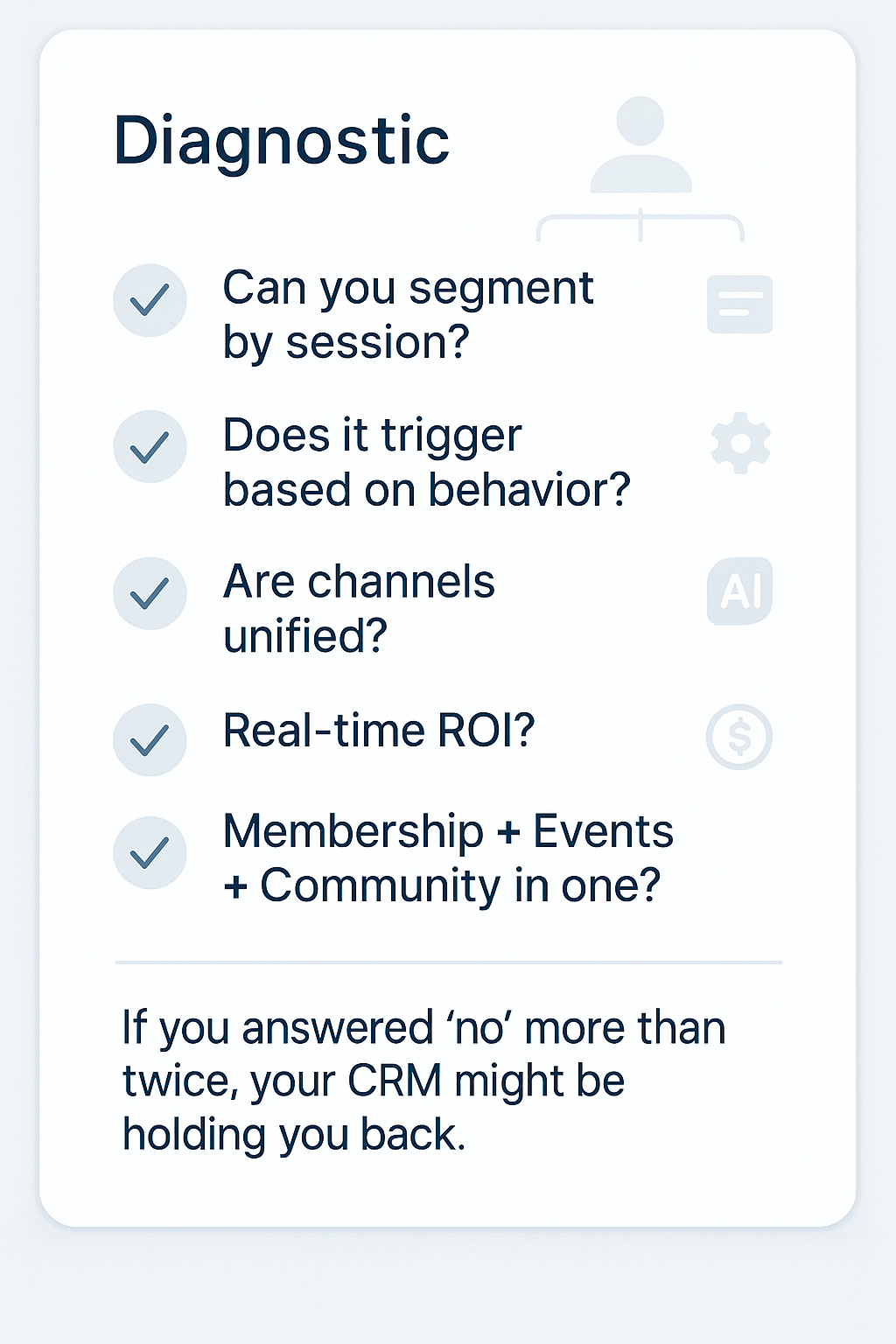 CRM Checklist – Are You Settling - best crm software for events