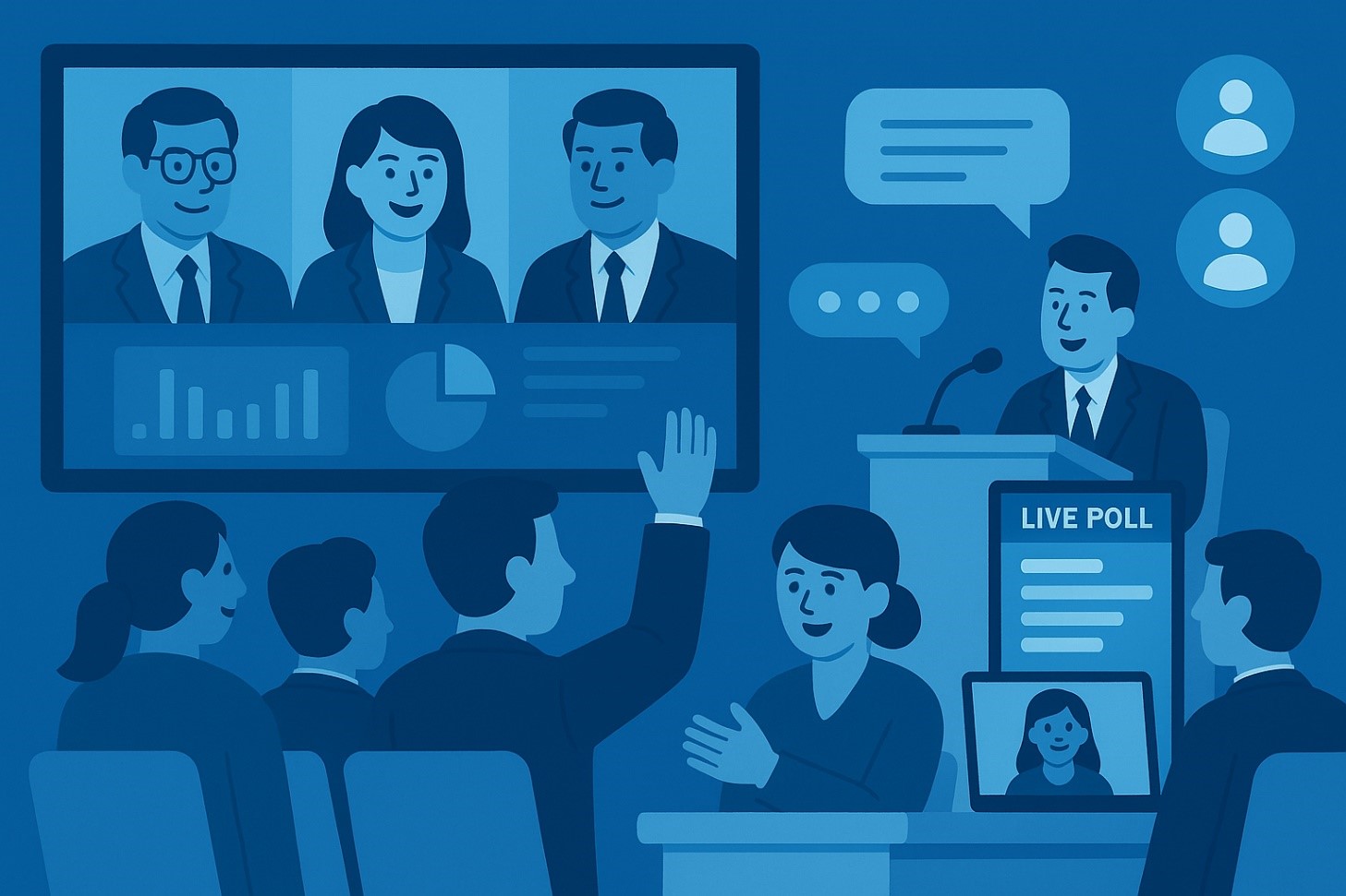 Integrate Virtual and In-Person Interactions for Seamless Hybrid Events 