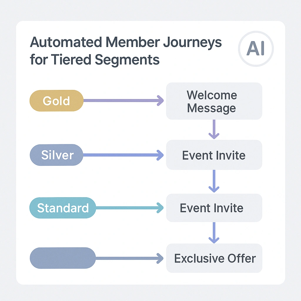 Automated Member Journeys for Tiered Segments - AI copilot