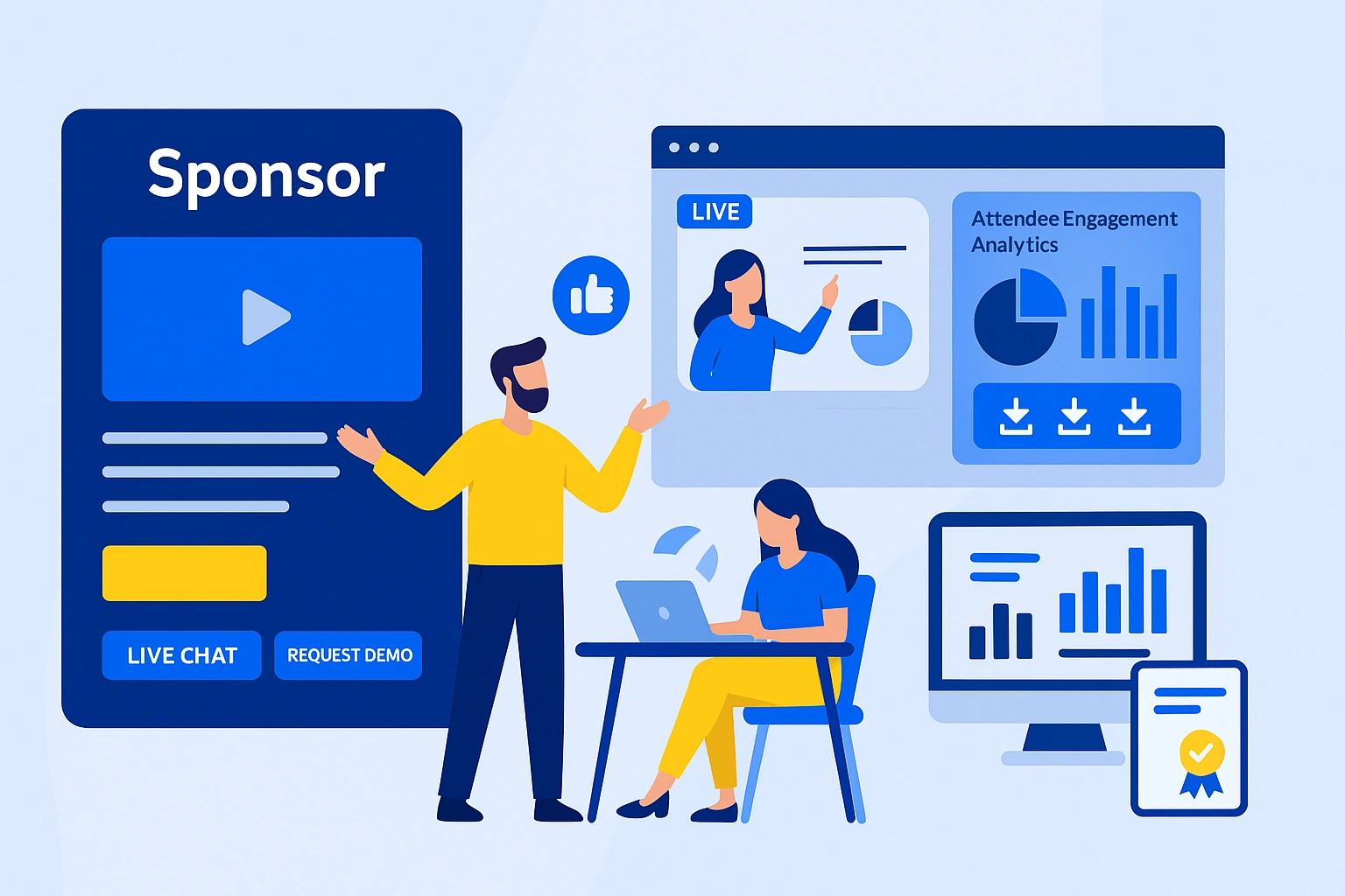Showcase Sponsors In Virtual Booths — Convert Clicks Into Contract Renewals 