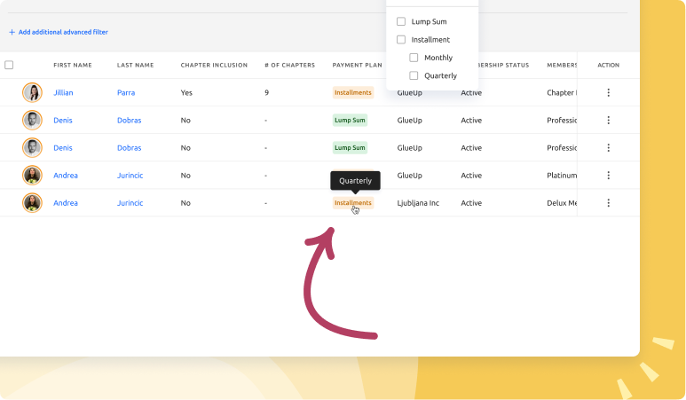 Installment Payments In Members Section