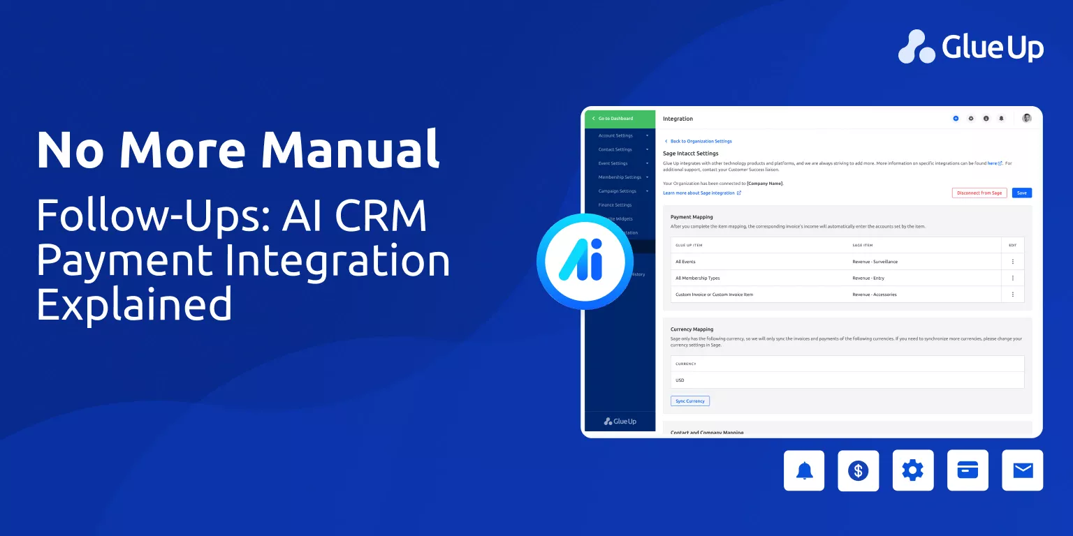 AI membership payment CRM integration