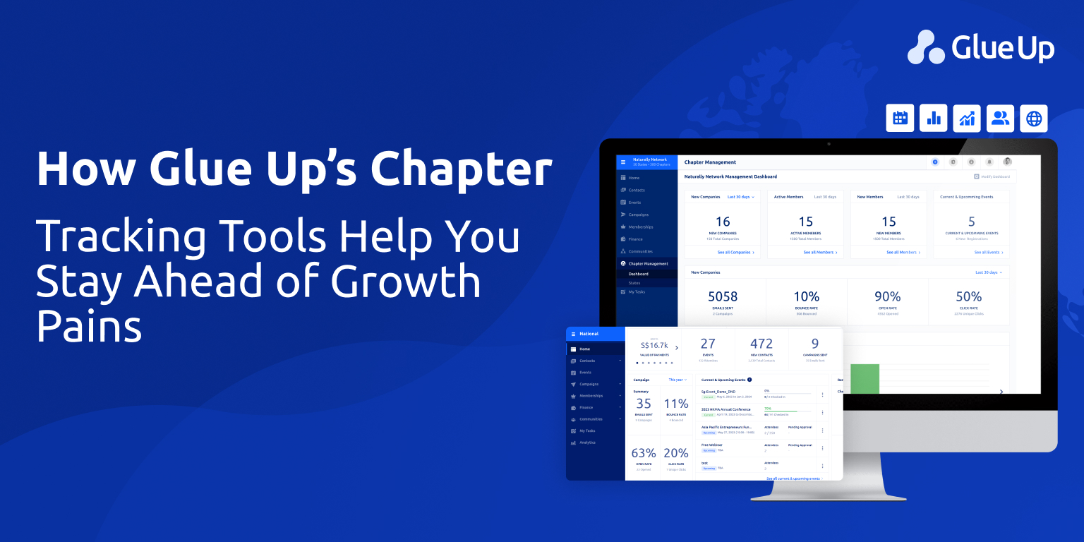 How Glue Up’s Chapter Tracking Tools Help You Stay Ahead of Growth Pains