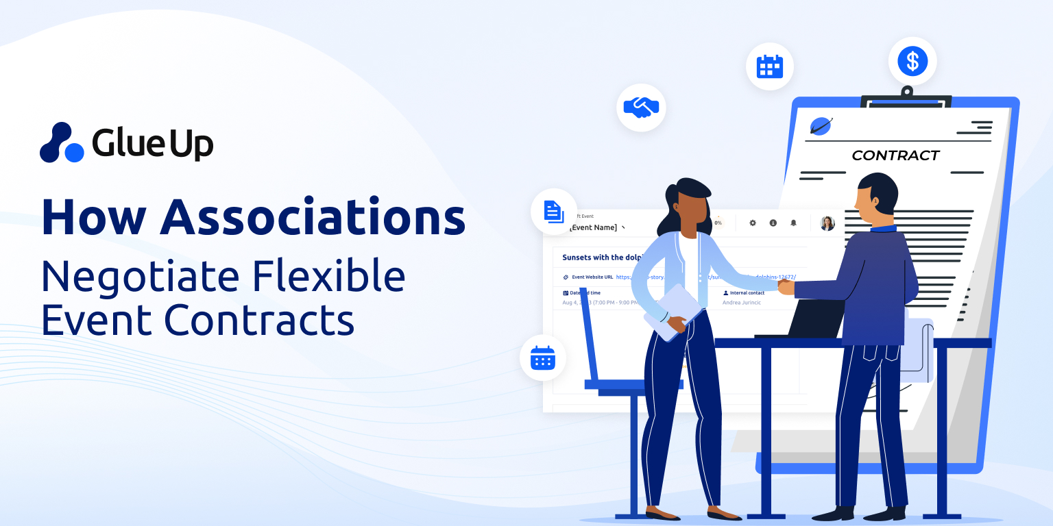 How Associations Negotiate Flexible Event Contracts
