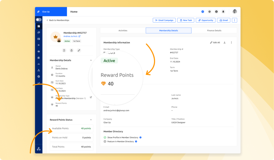 reward points glue up