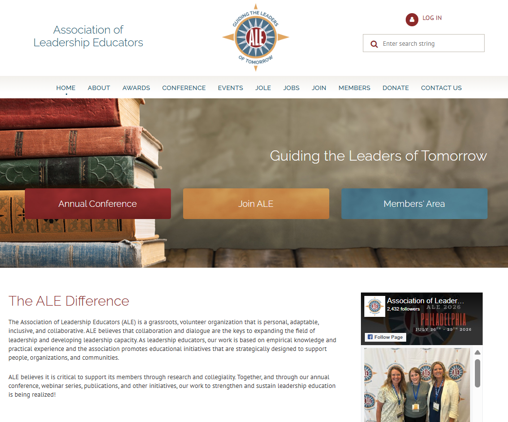 Association of Leadership Educators (ALE) – Turning Benefits into Revenue 