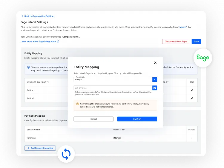 Sage Intacct Multi-Entity Integration Section