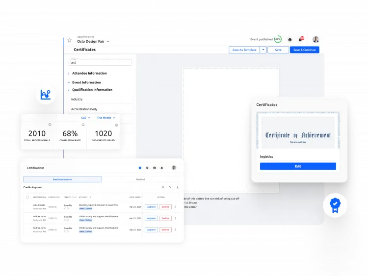 create, issue, and manage CPD certificates